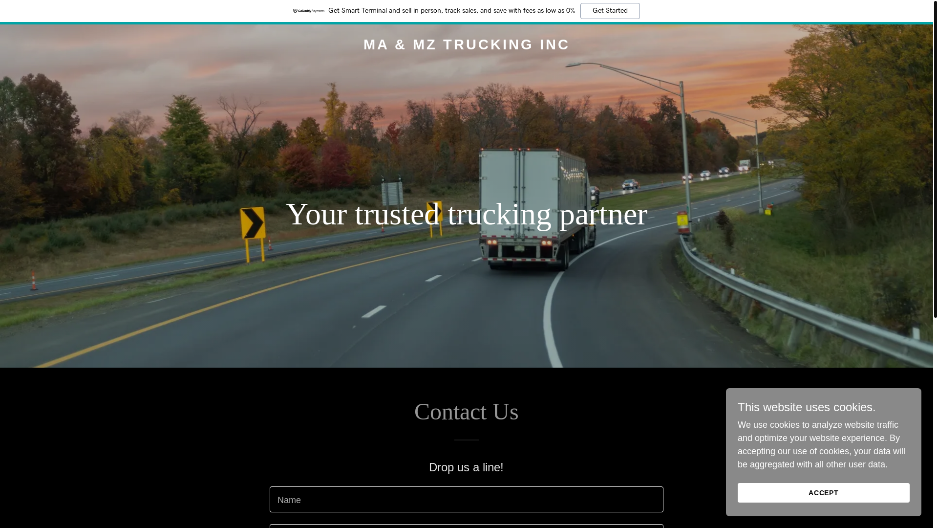 website screenshot of https://mamztrucks.com/