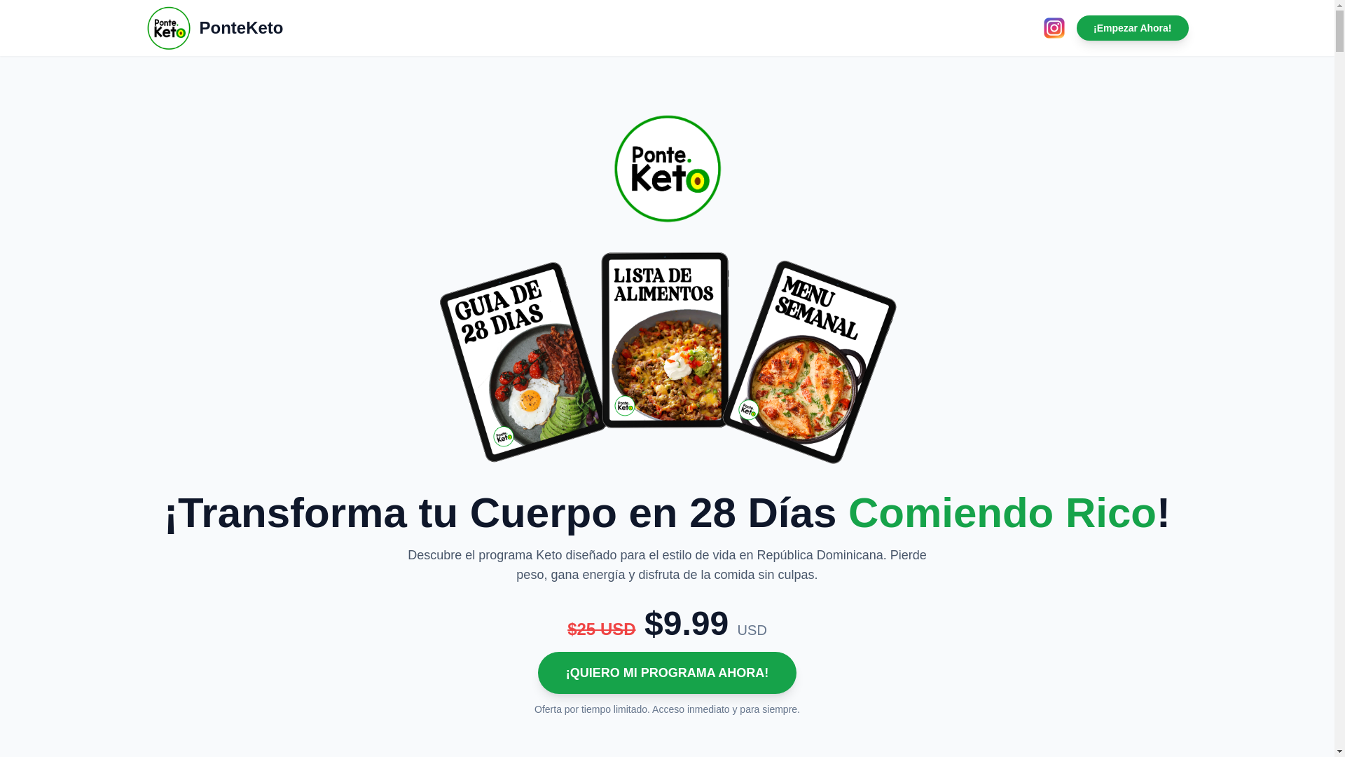 website screenshot of https://ponteketo.pages.dev/