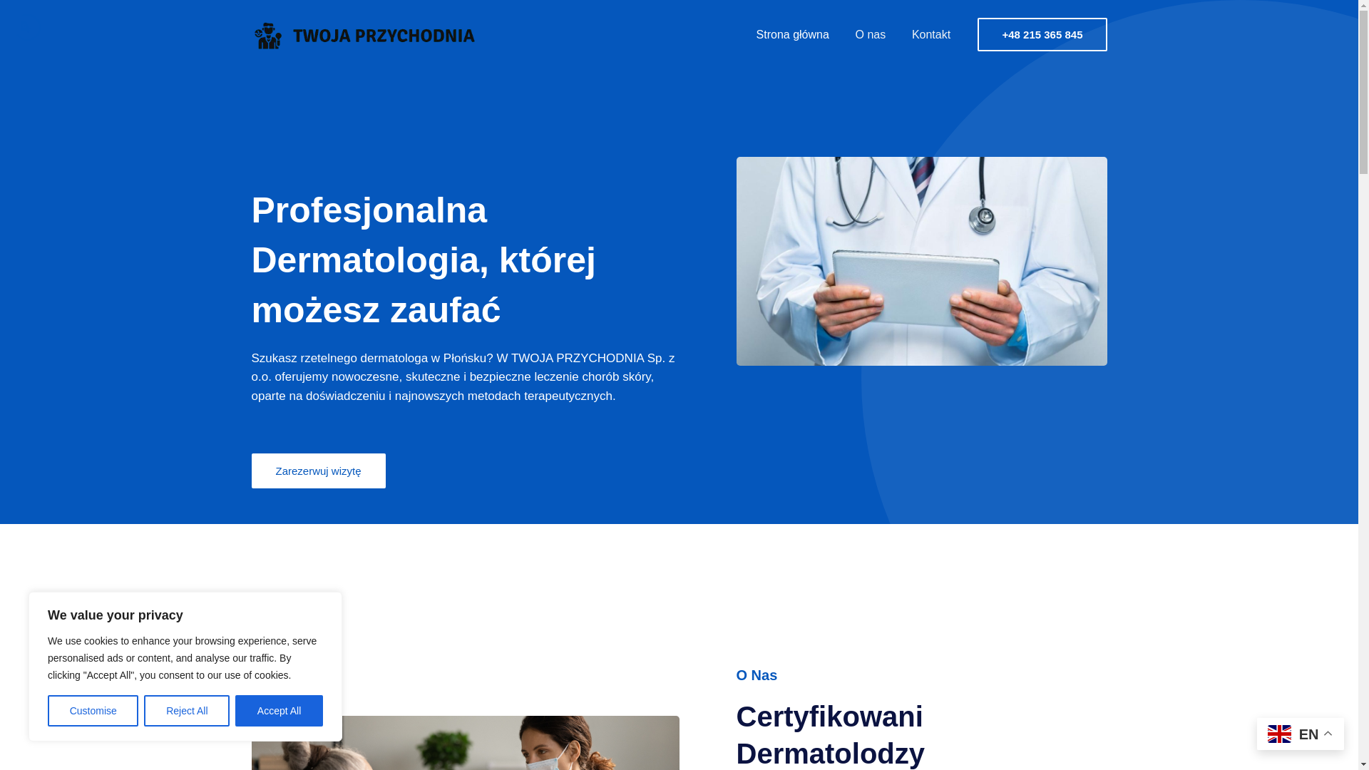 website screenshot of https://skinclinicplonsk.site/