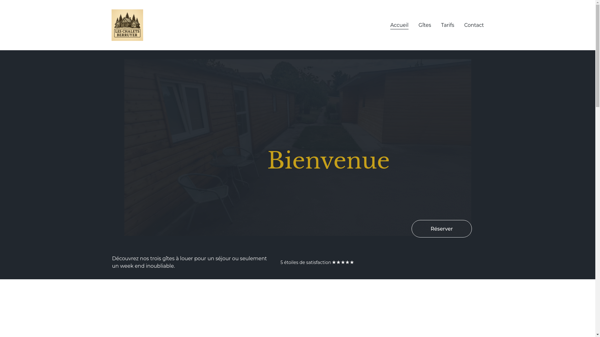 website screenshot of https://leschaletsberruyer.fr/