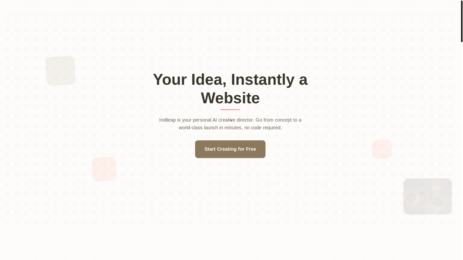 website screenshot of https://indileap-test-cedf.pages.dev/