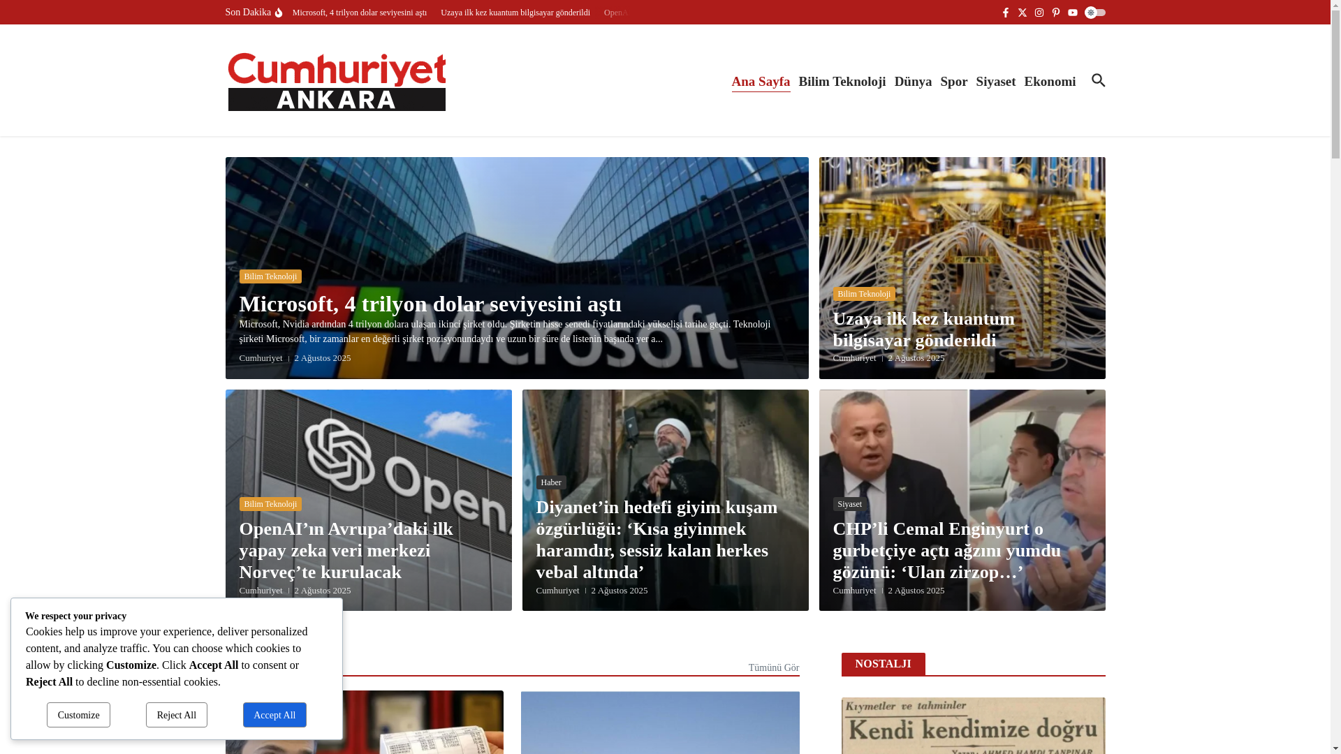 website screenshot of https://cumhuriyetankara.com/