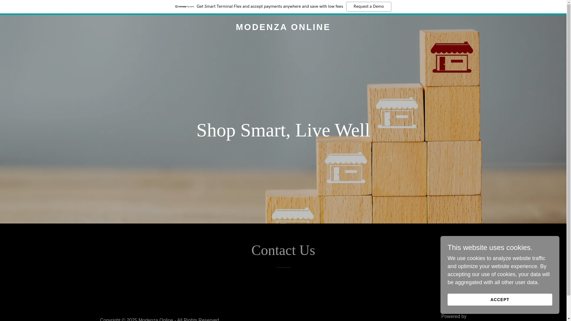 website screenshot of https://modenzaonline.com/