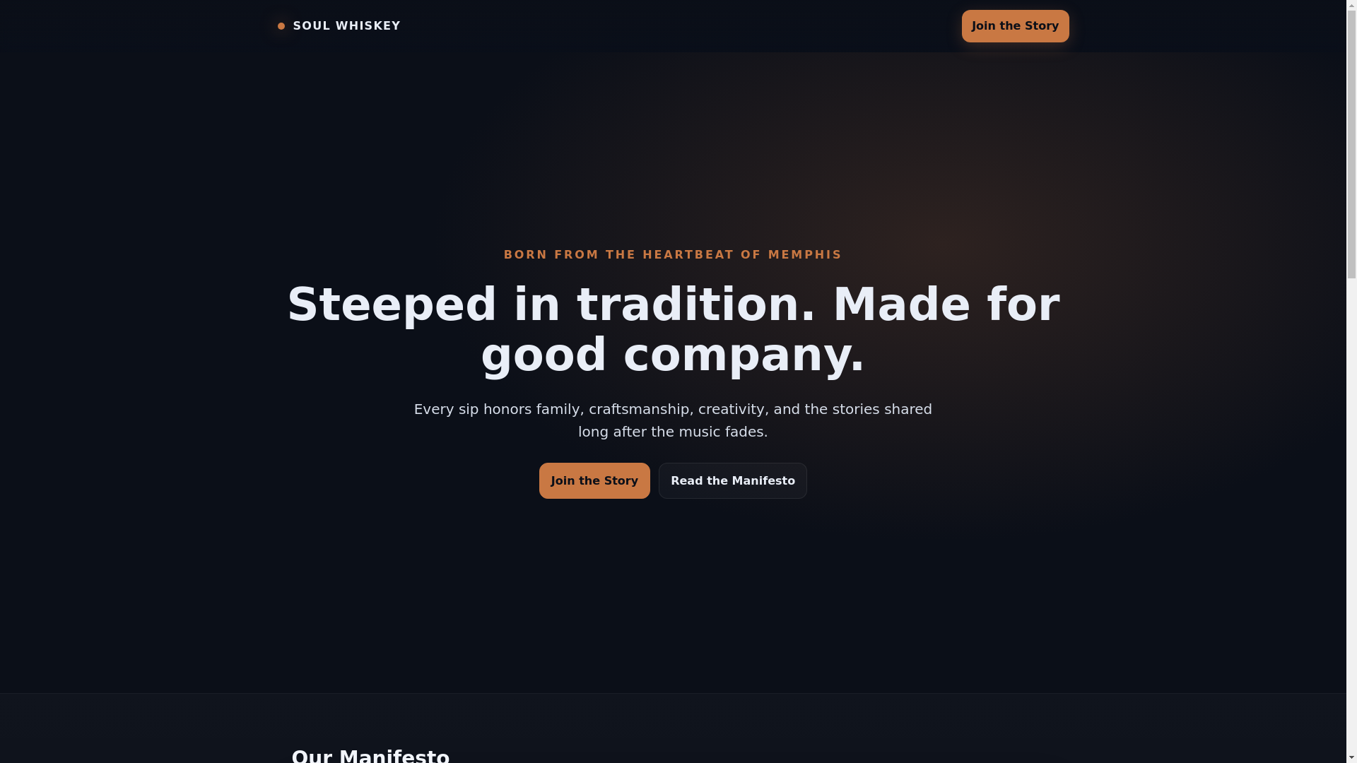 website screenshot of https://soulwhiskeycompany.com/