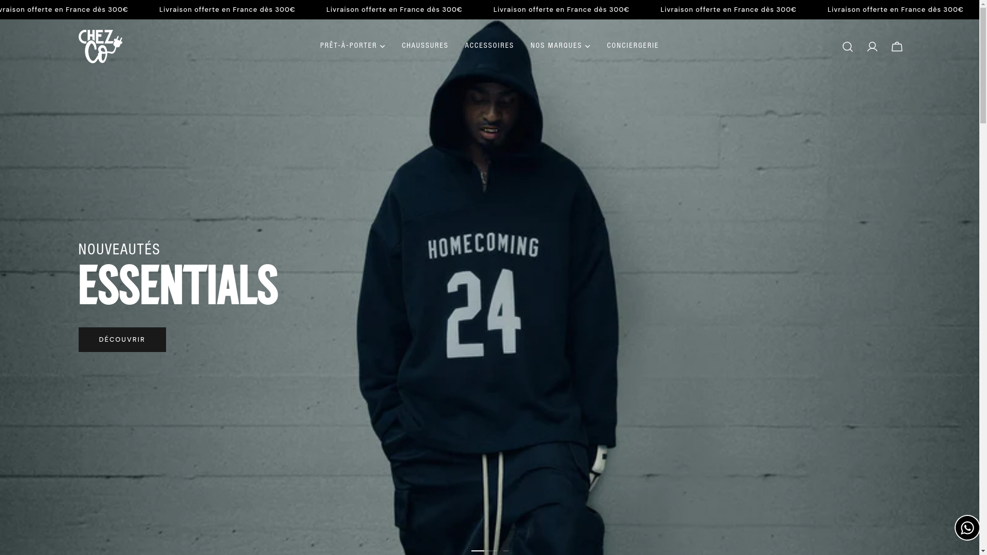 website screenshot of https://chezco.eu/