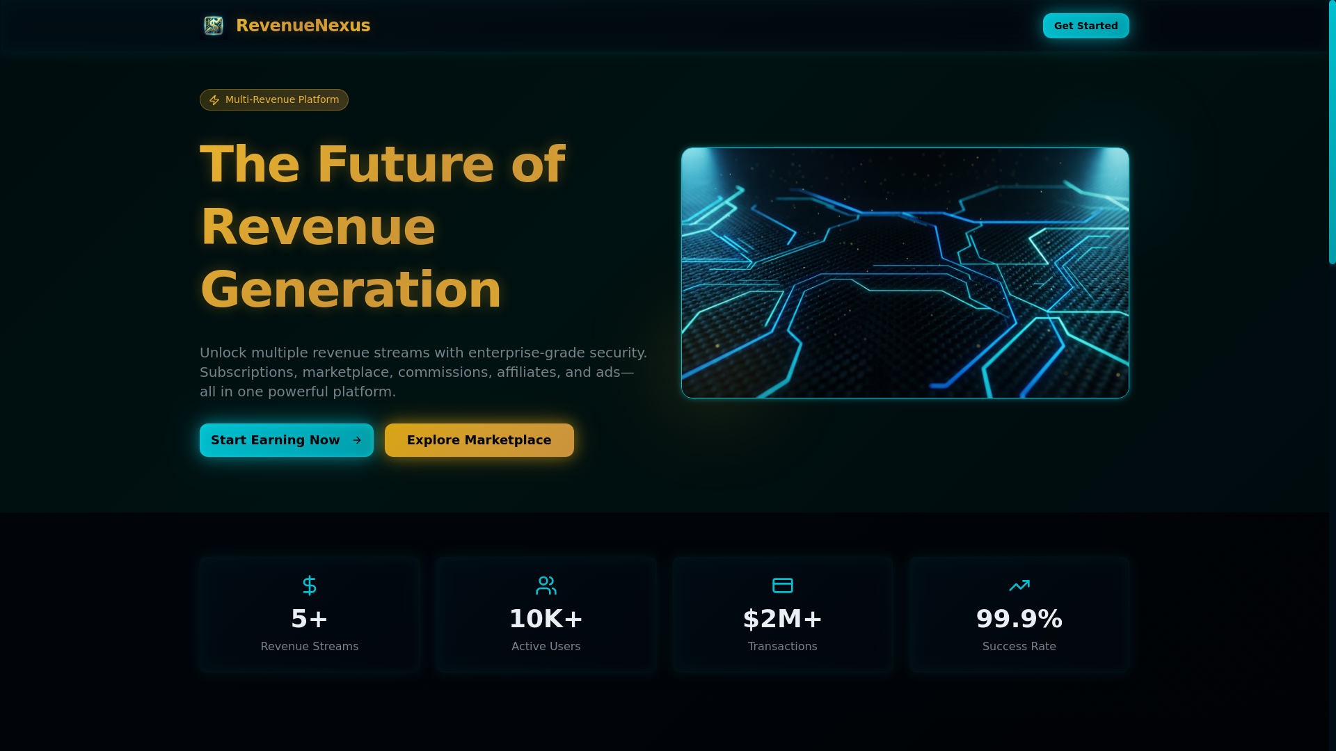 website screenshot of https://revnexus.life/