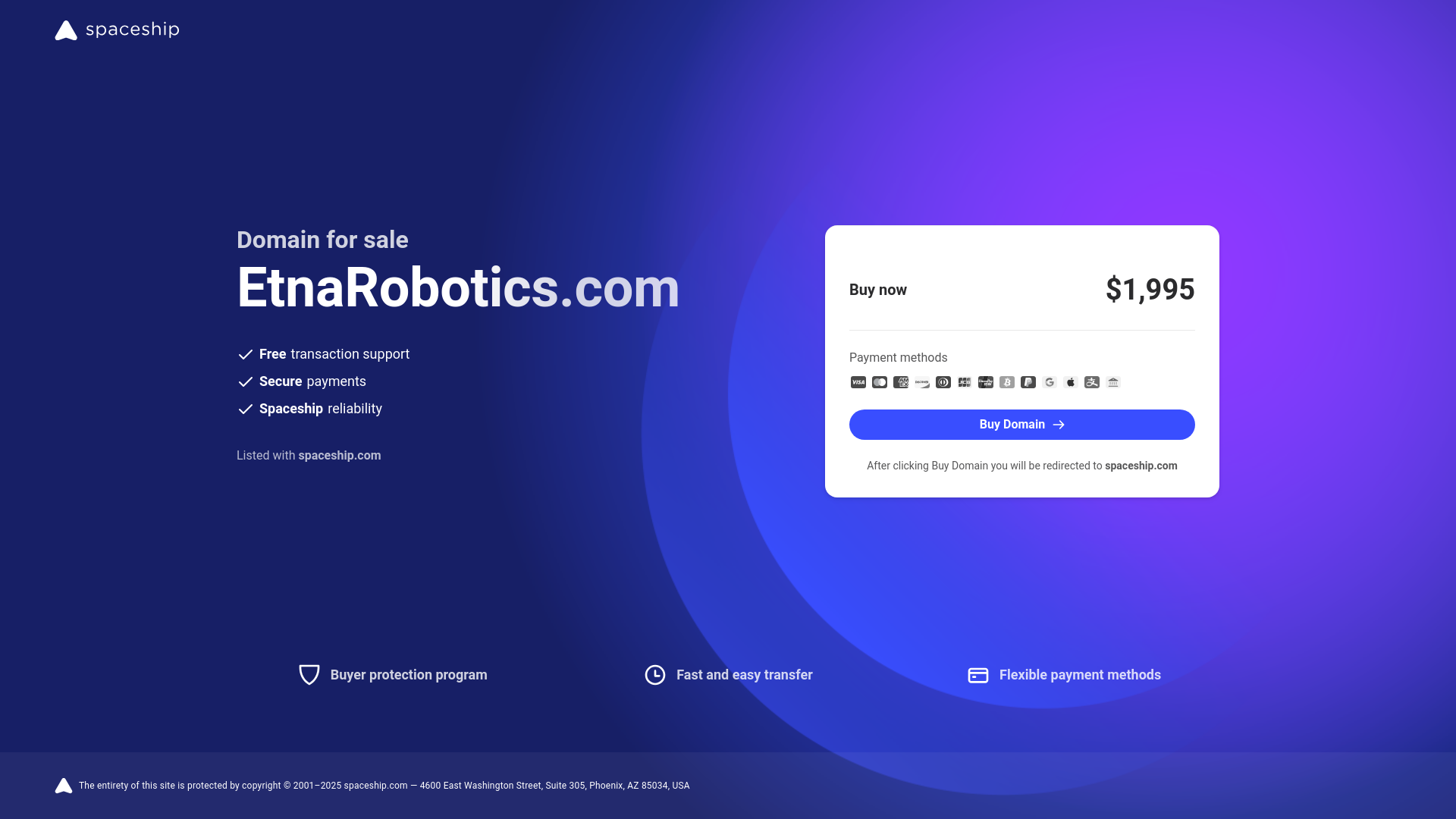 website screenshot of https://etnarobotics.com/
