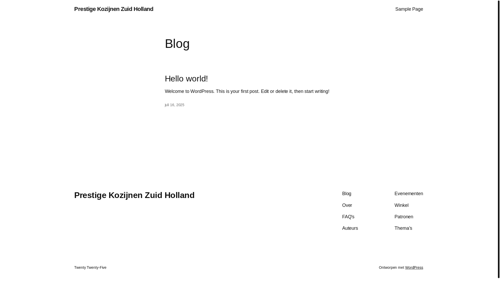 website screenshot of https://prestigekozijnenzuidholland.nl/