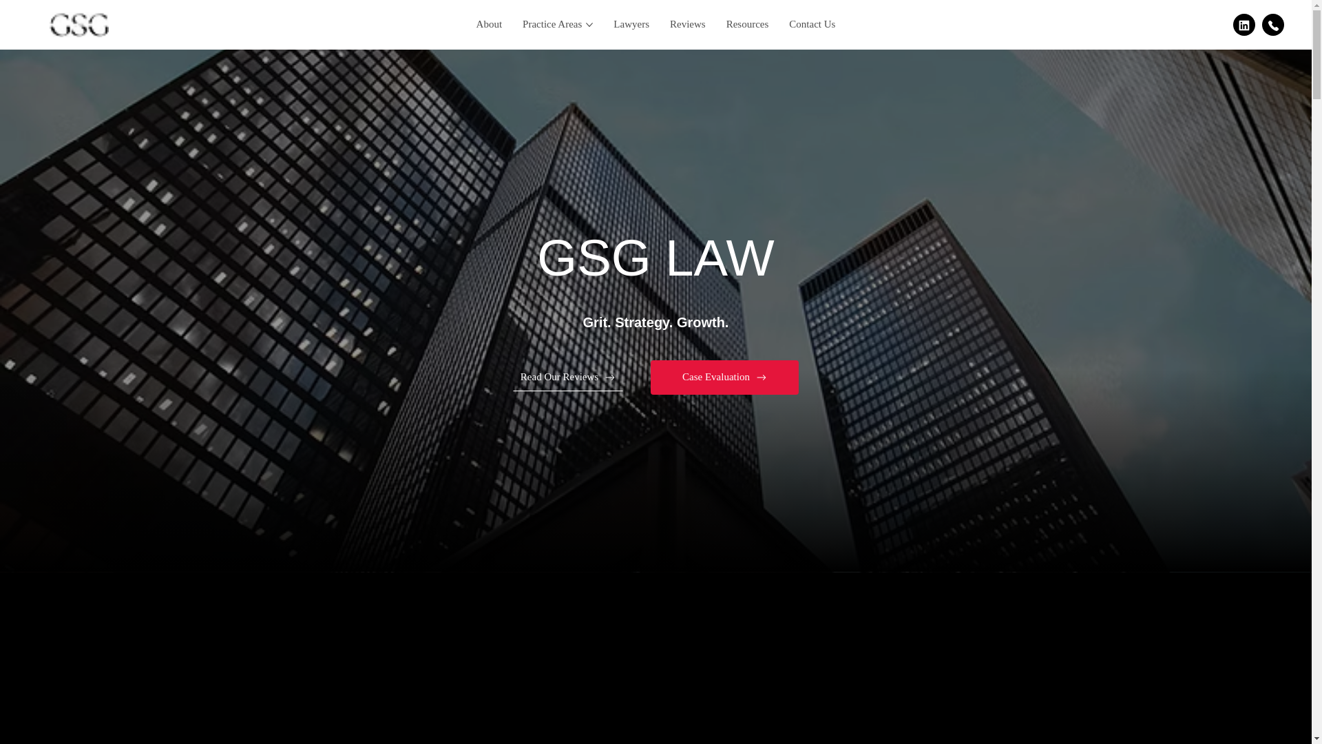 website screenshot of https://gsglawyers.ca/