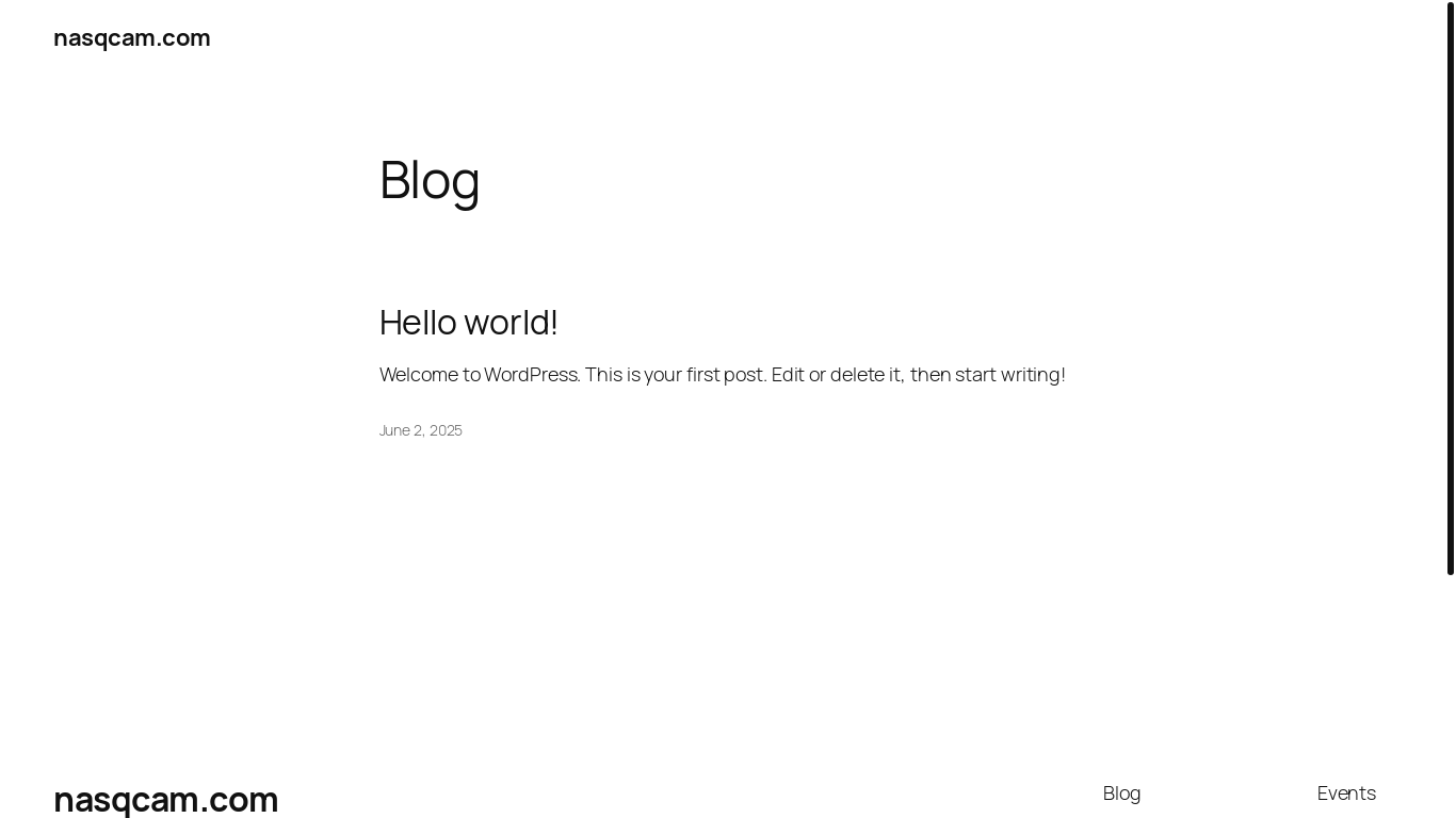 website screenshot of https://nasqcam.com/