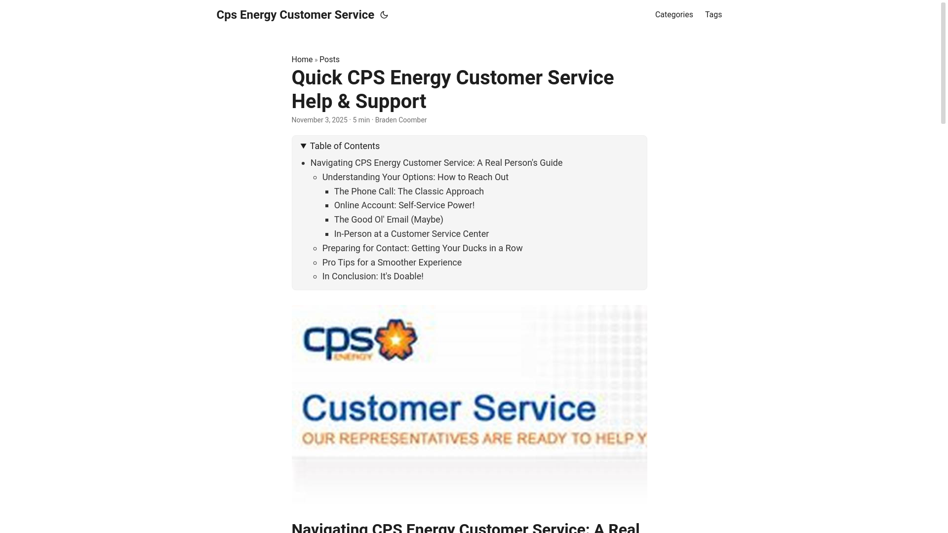 website screenshot of https://cps-energy-customer-service.pages.dev/