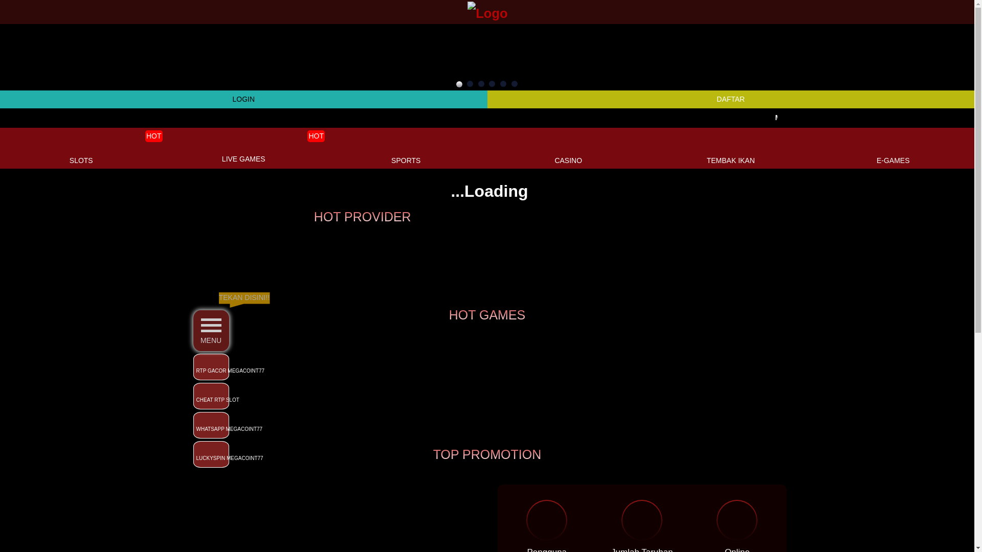 website screenshot of https://megacoint77main.top/
