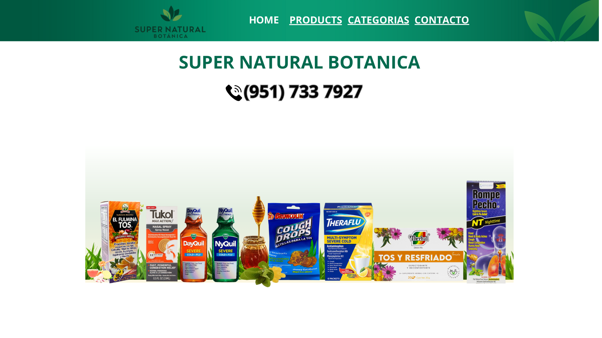 website screenshot of https://supernaturalbotanica.com/