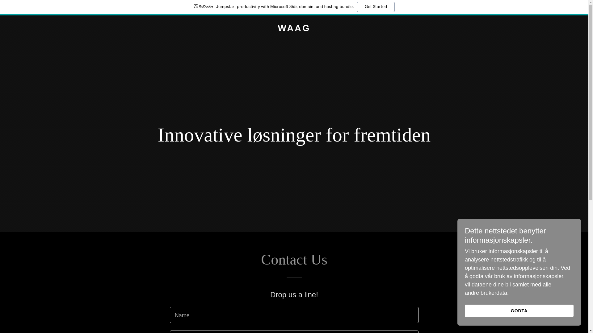 website screenshot of https://waag.site/
