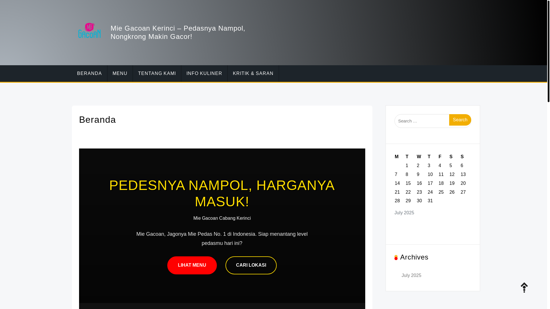 website screenshot of https://miegacoankerinci.com/