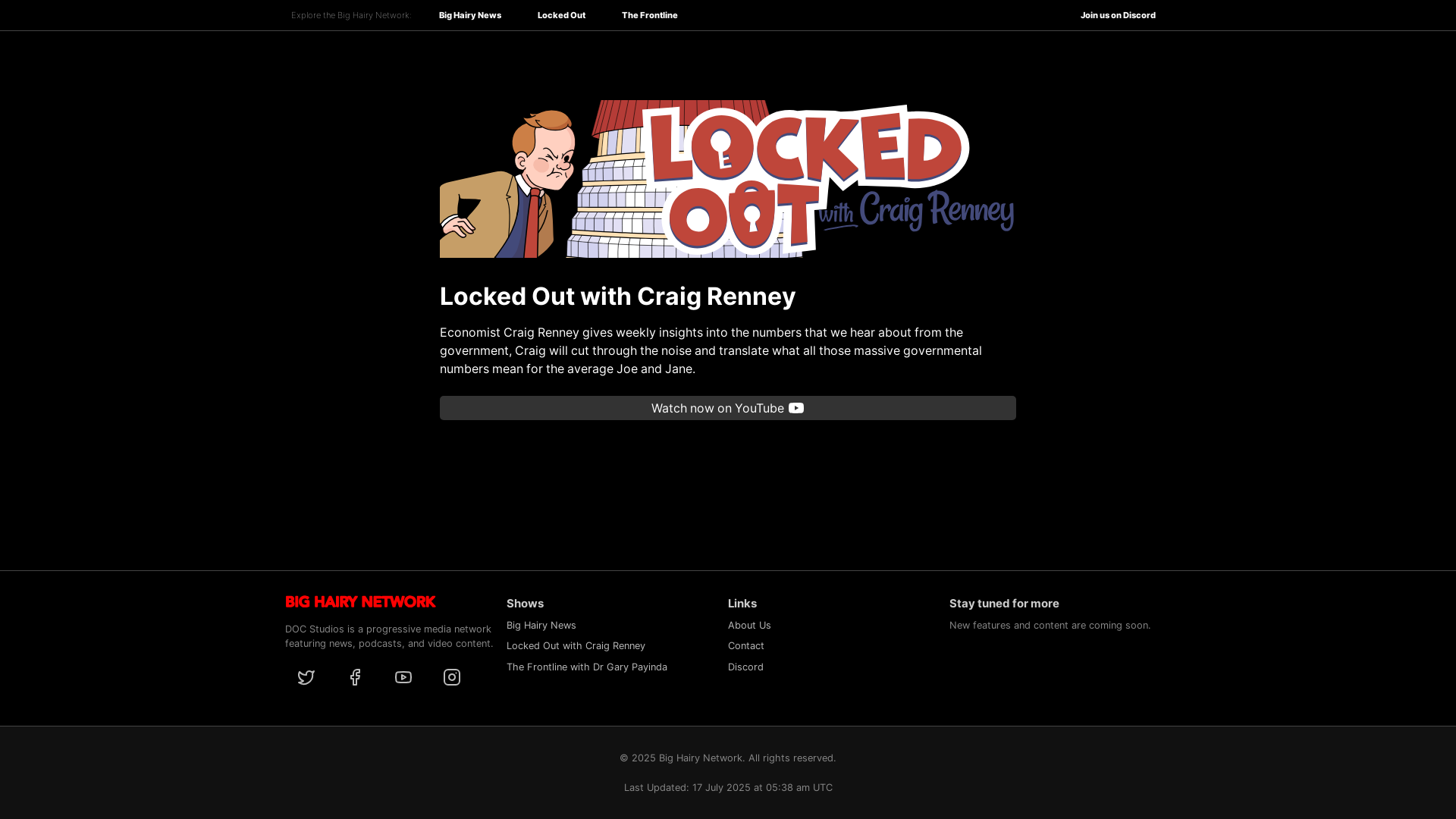 website screenshot of https://lockedoutpod.nz/