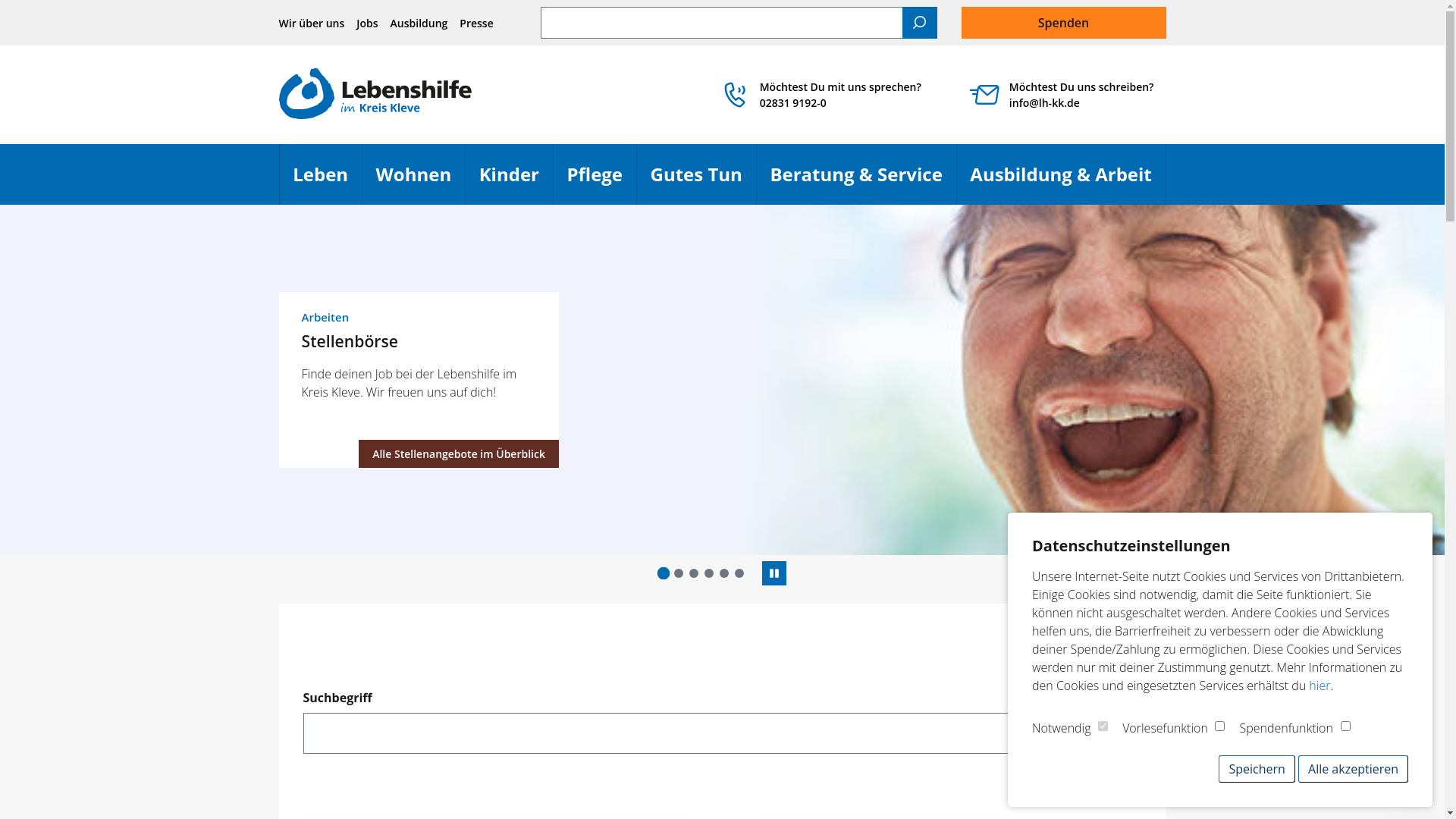 website screenshot of https://lh-kreiskleve.de/