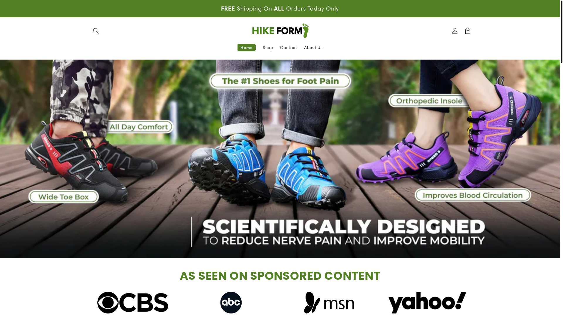 website screenshot of https://hikebalancestore.com/