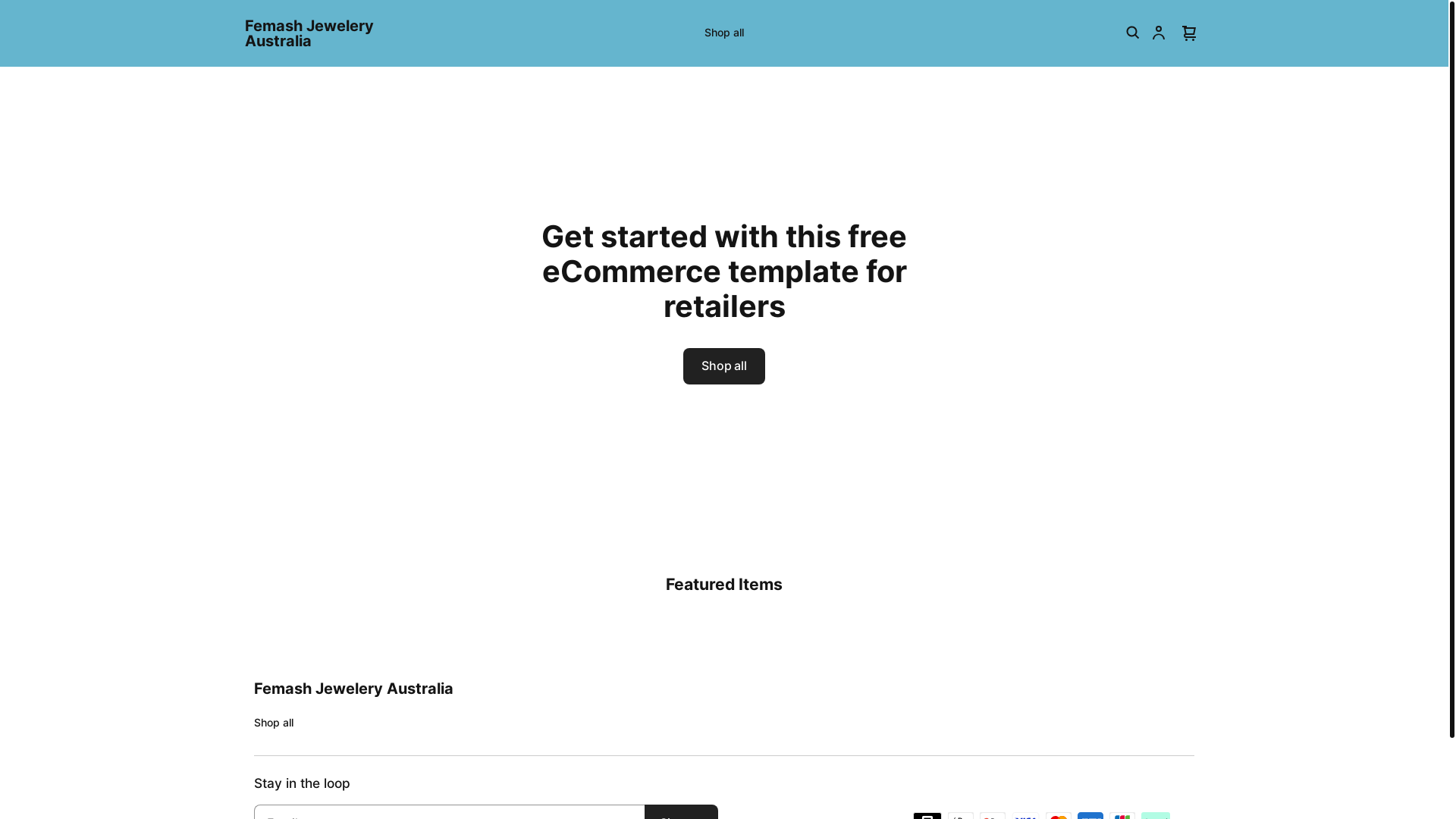 website screenshot of https://femashjeweleryaust.com/