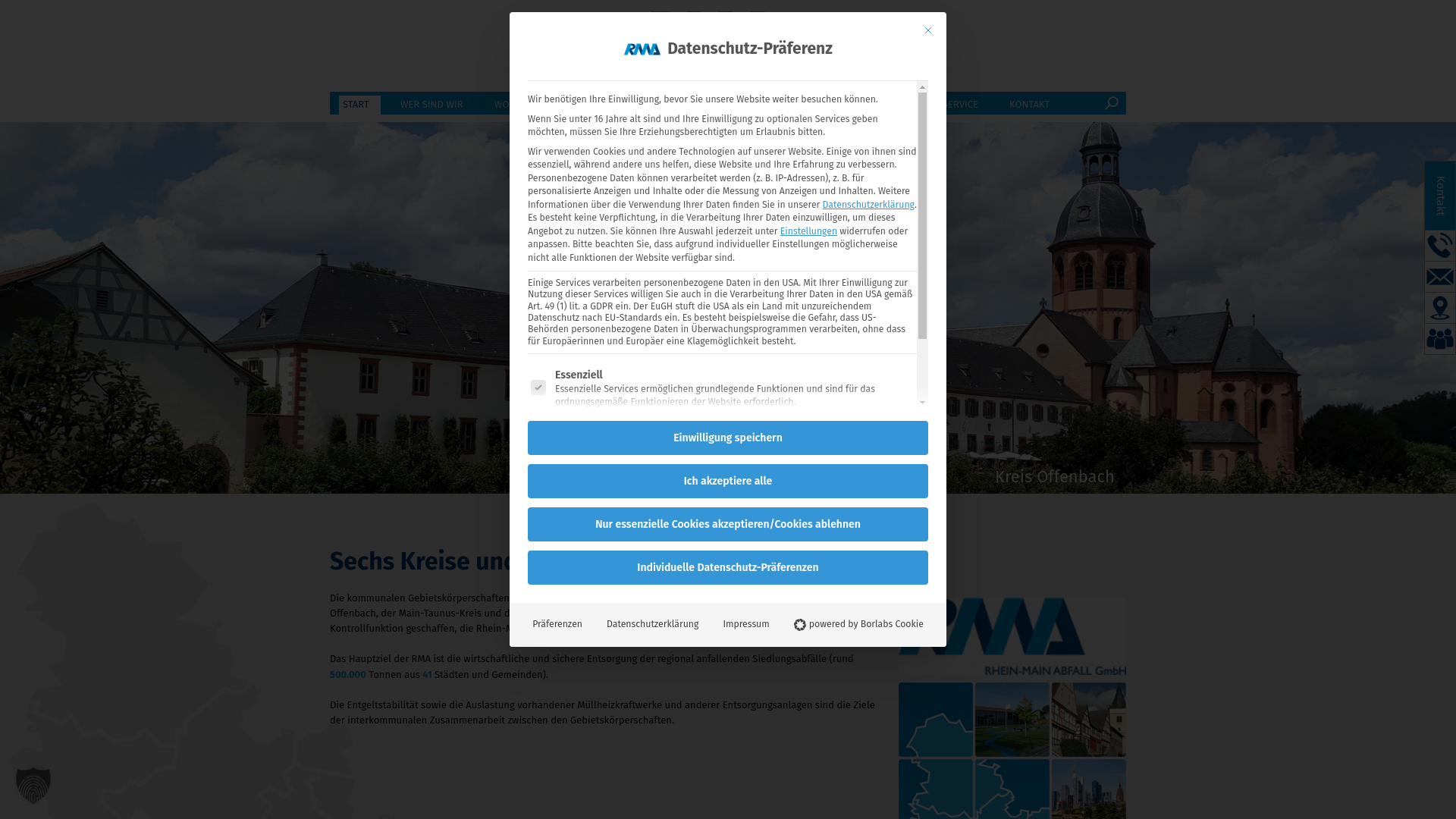 website screenshot of https://rmaof.de/