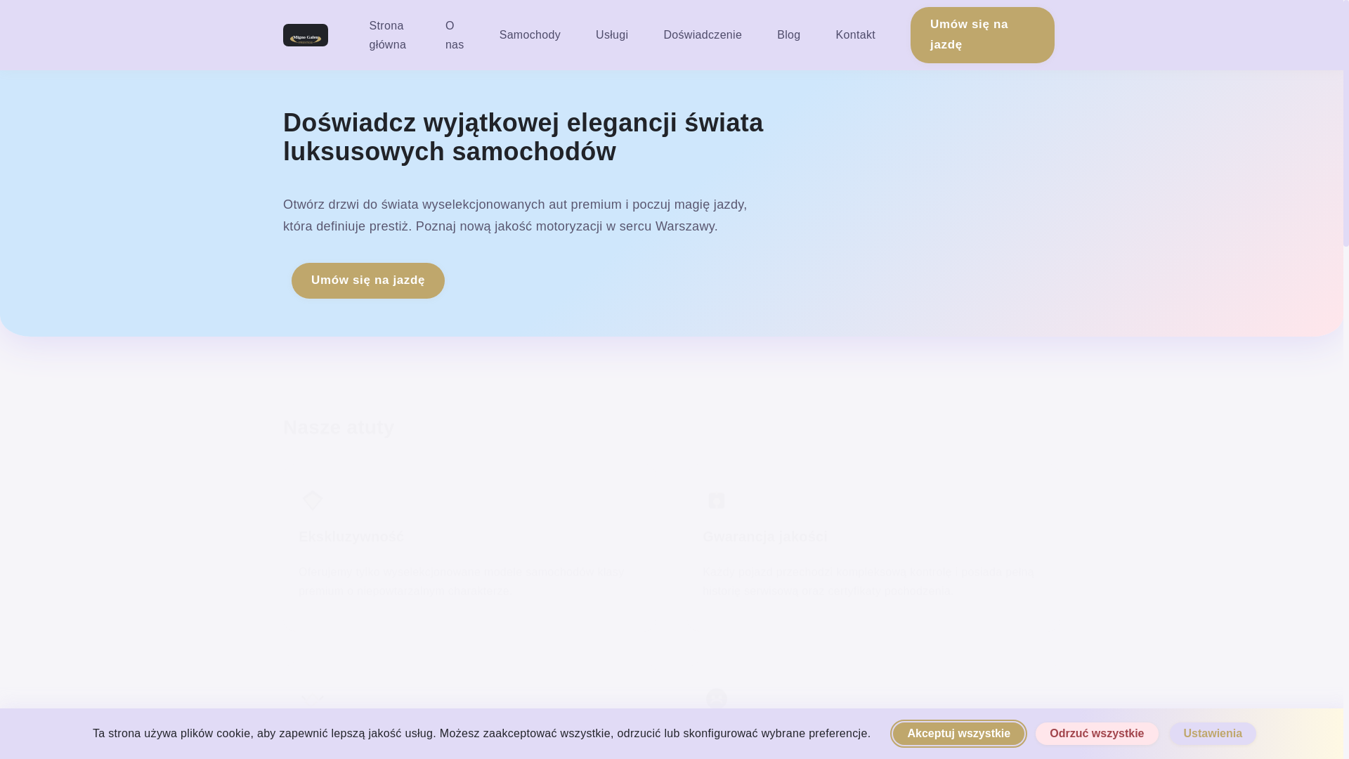 website screenshot of https://mignogalen.com/