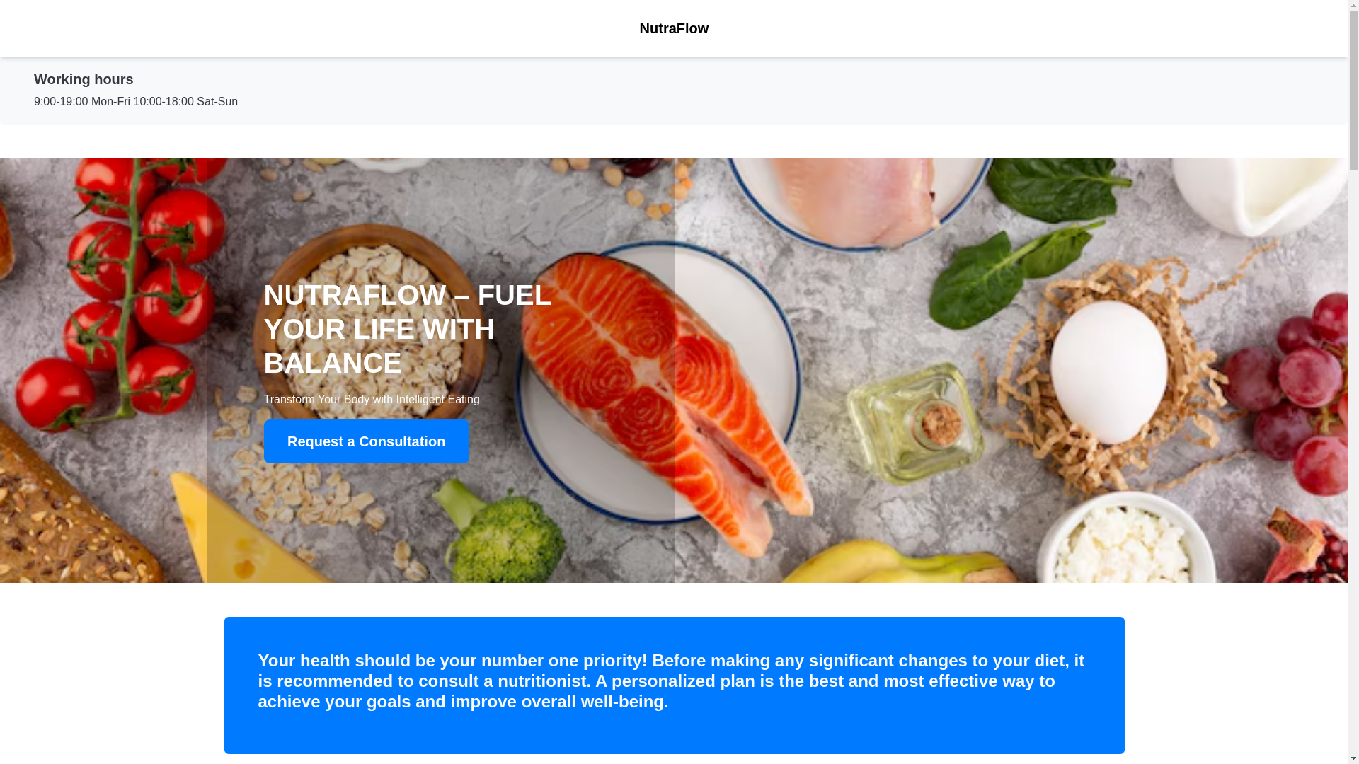 website screenshot of https://nutraflowdhub.info/