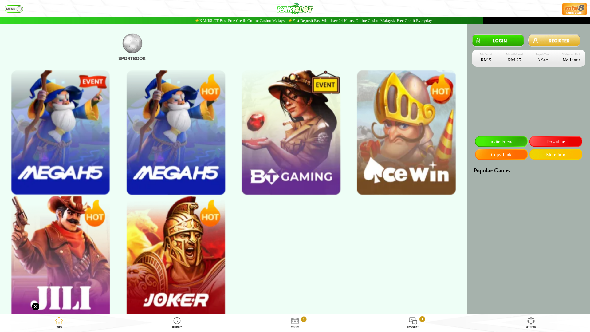 website screenshot of https://kakislot.mx/