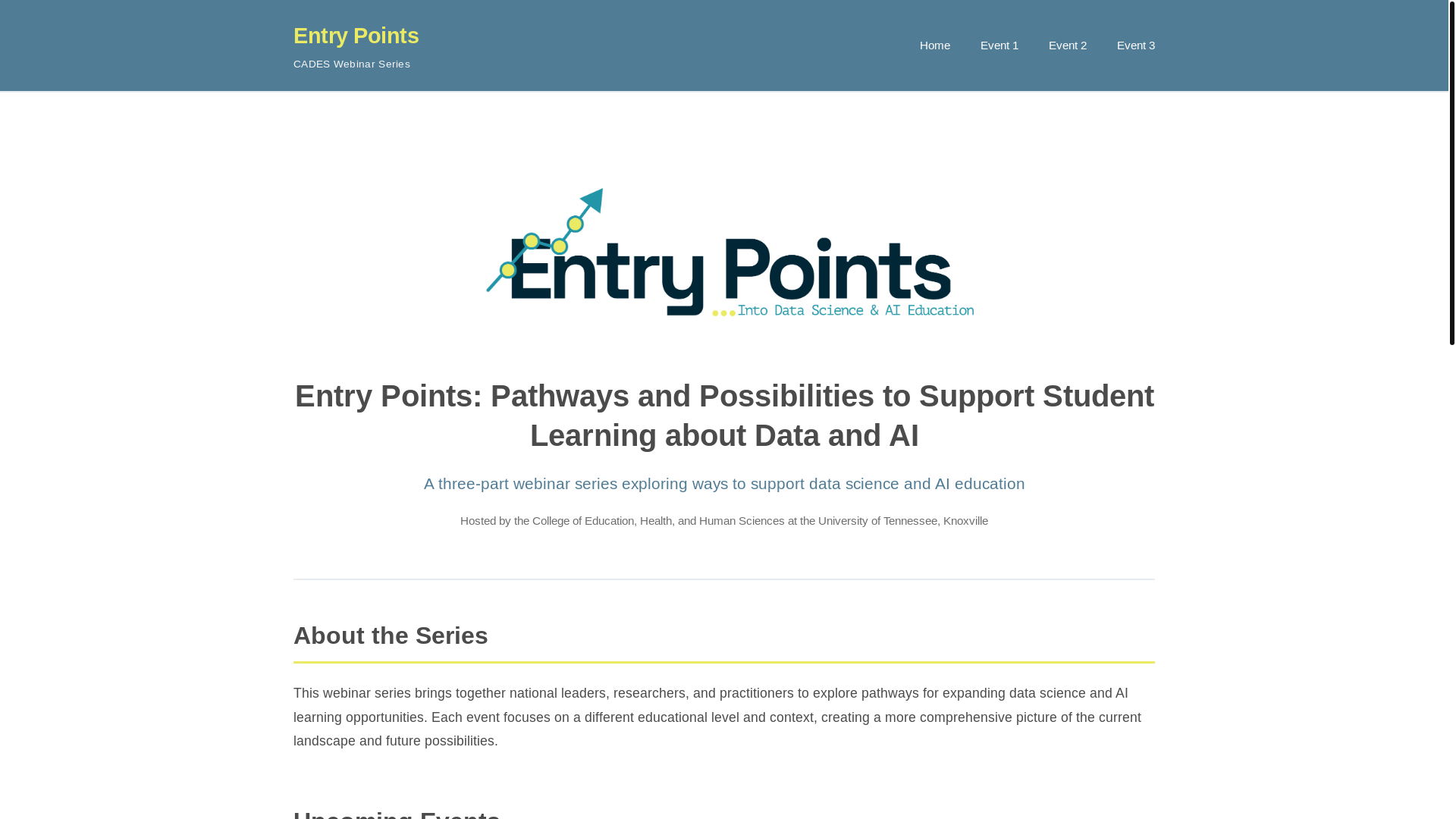 website screenshot of https://cadescenter.org/
