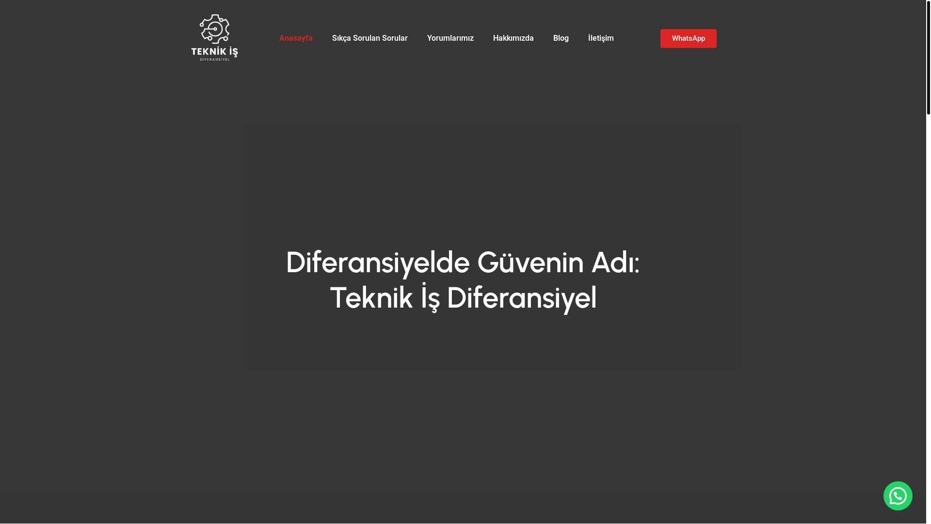 website screenshot of https://teknikisdiferansiyel.com.tr/
