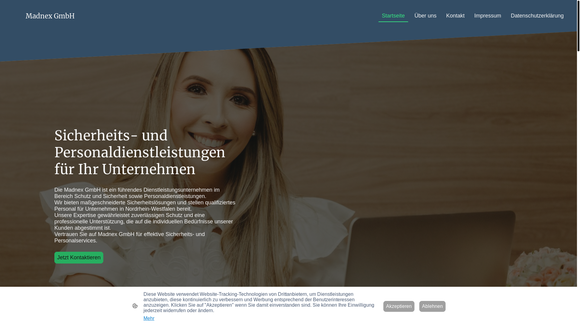 website screenshot of https://madnex-gmbh.info/