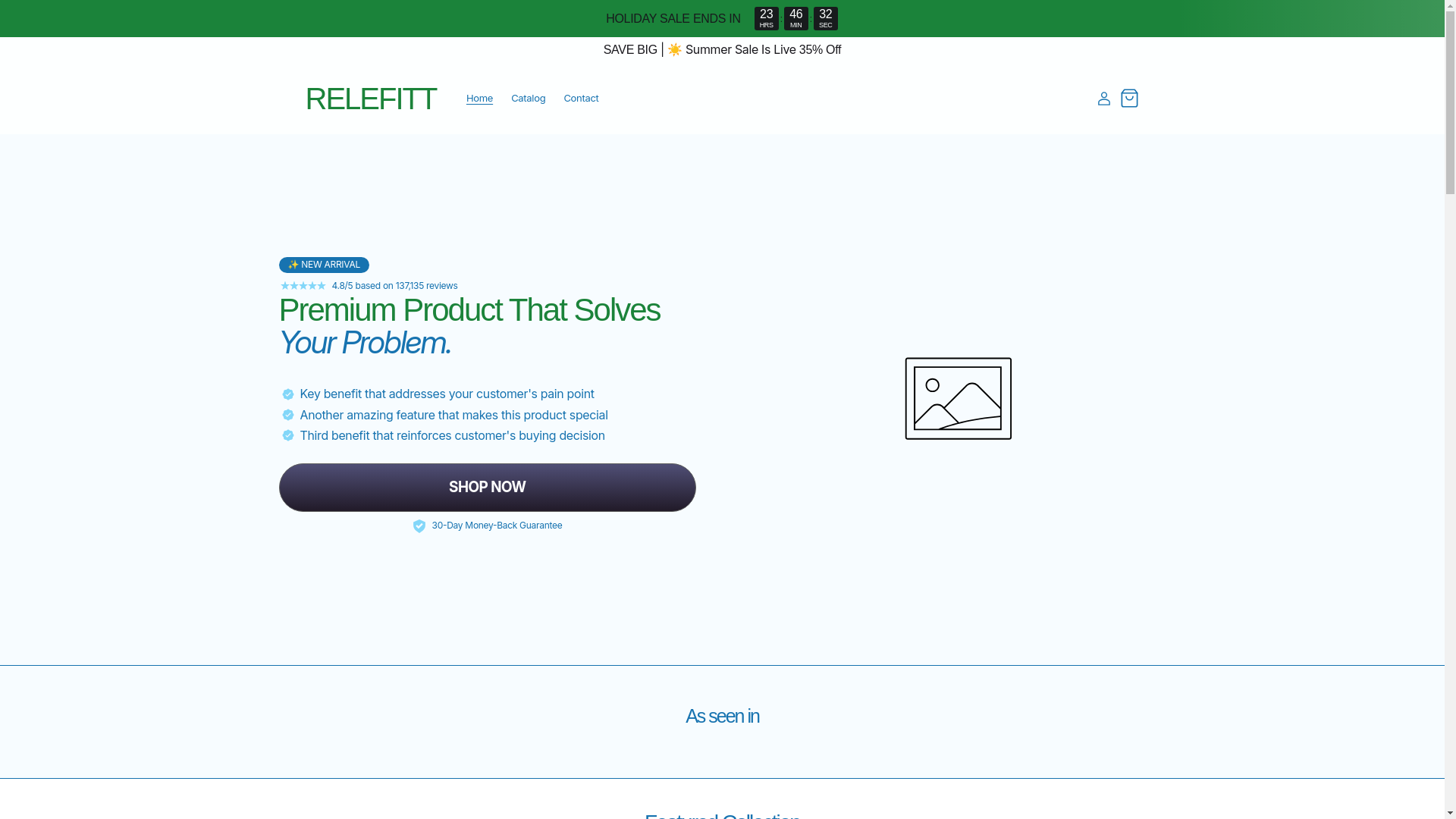 website screenshot of https://relefitt.com/