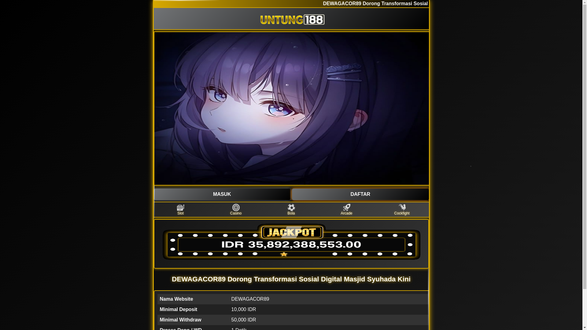 website screenshot of https://dewagacor89-60b.pages.dev/