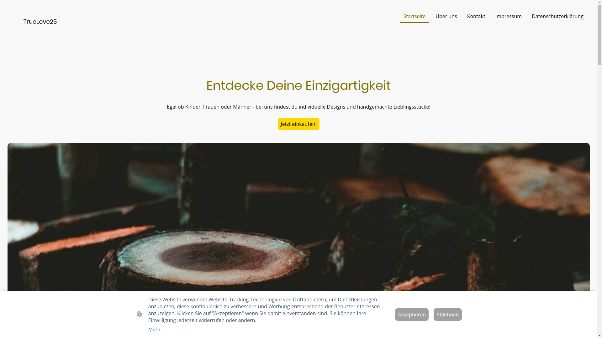 website screenshot of https://truelove25.de/