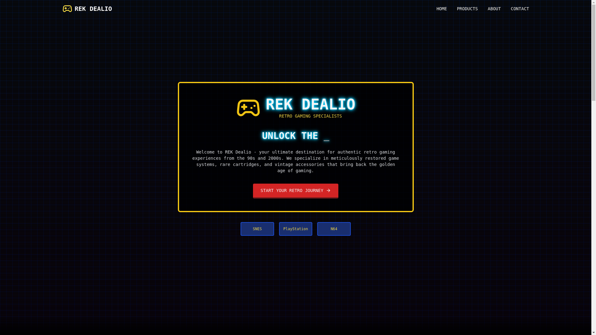 website screenshot of https://rekdealio.com/