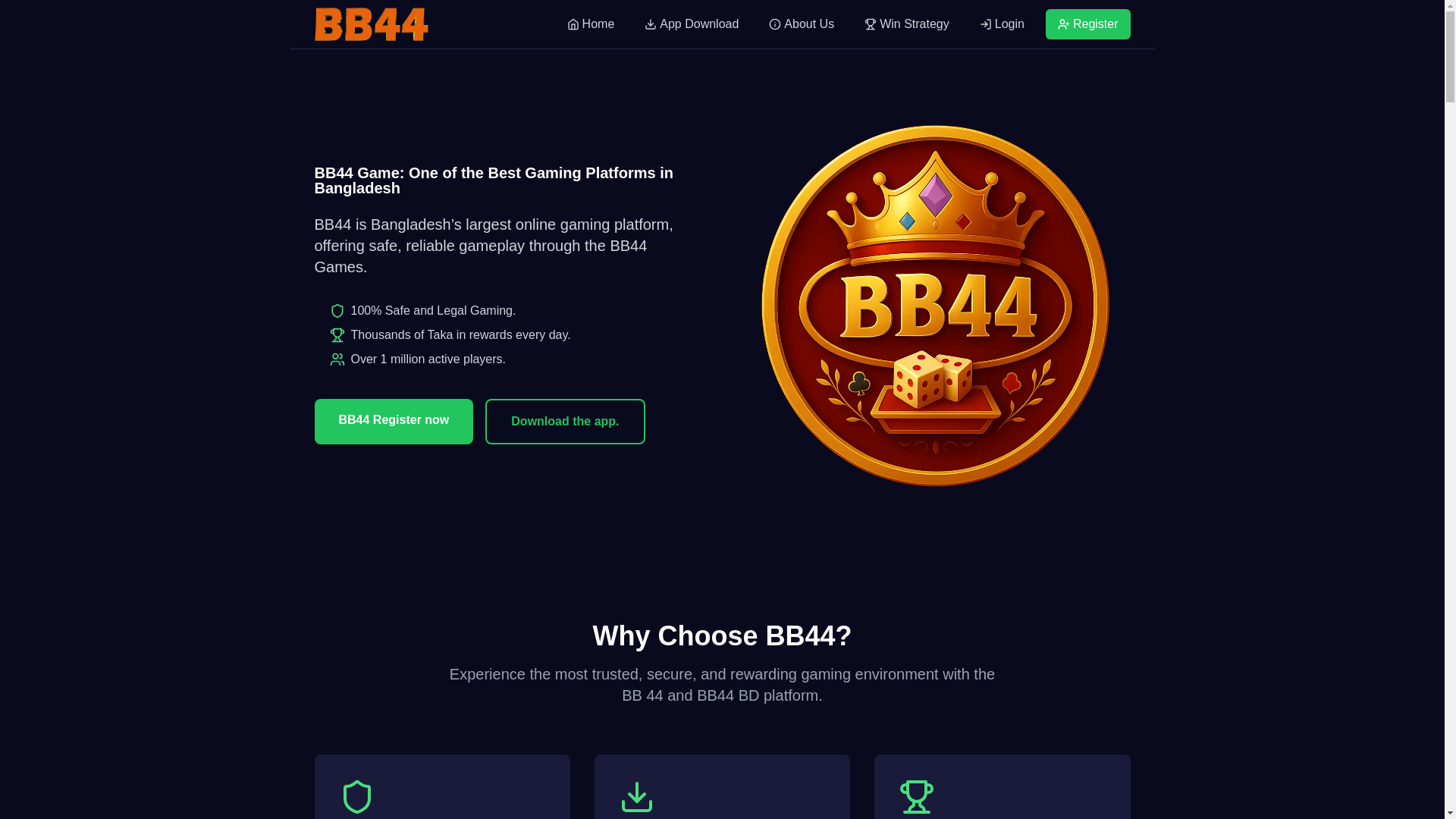 website screenshot of https://www.bb44-games.com/