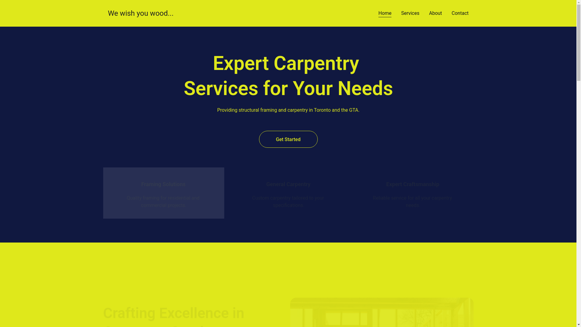 website screenshot of https://mstarcarpentry.ca/
