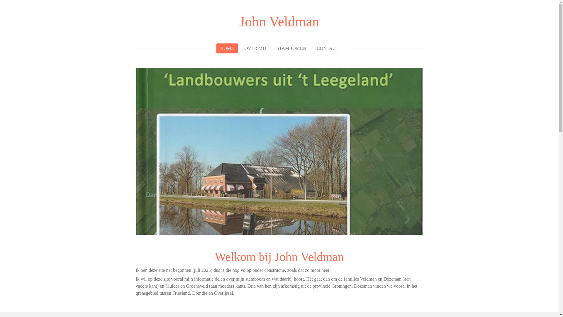 website screenshot of https://johnveldman.nl/