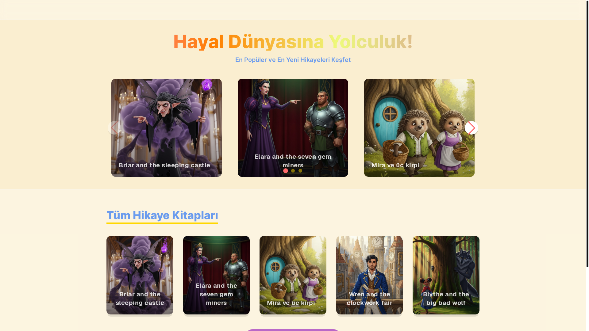 website screenshot of https://rainbowstoryland.com/