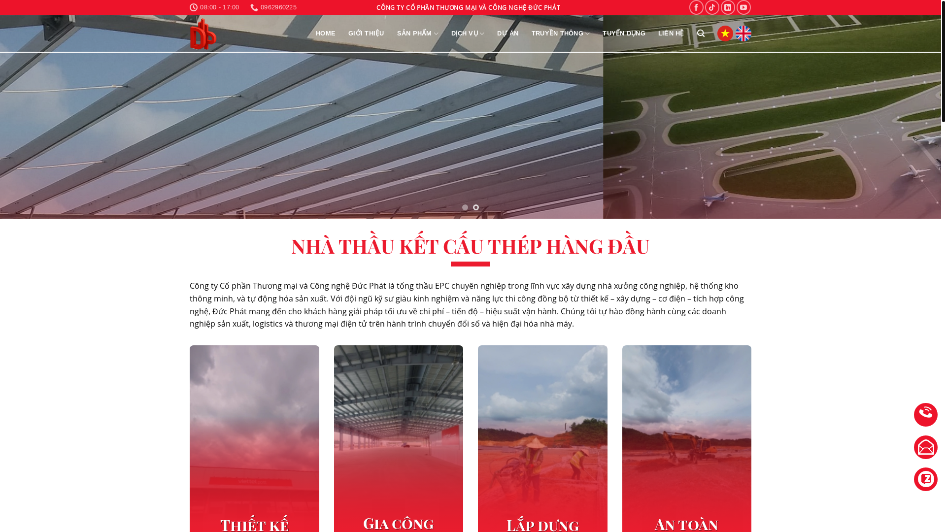 website screenshot of https://epcducphat.vn/