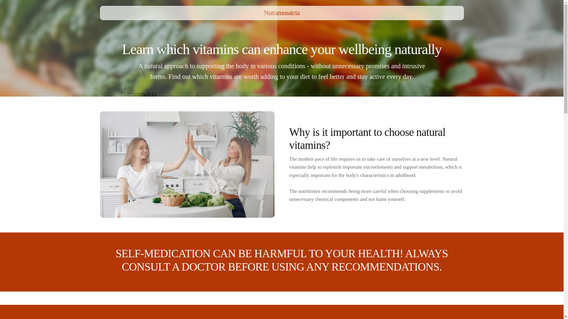 website screenshot of https://nutramosaicta.info/
