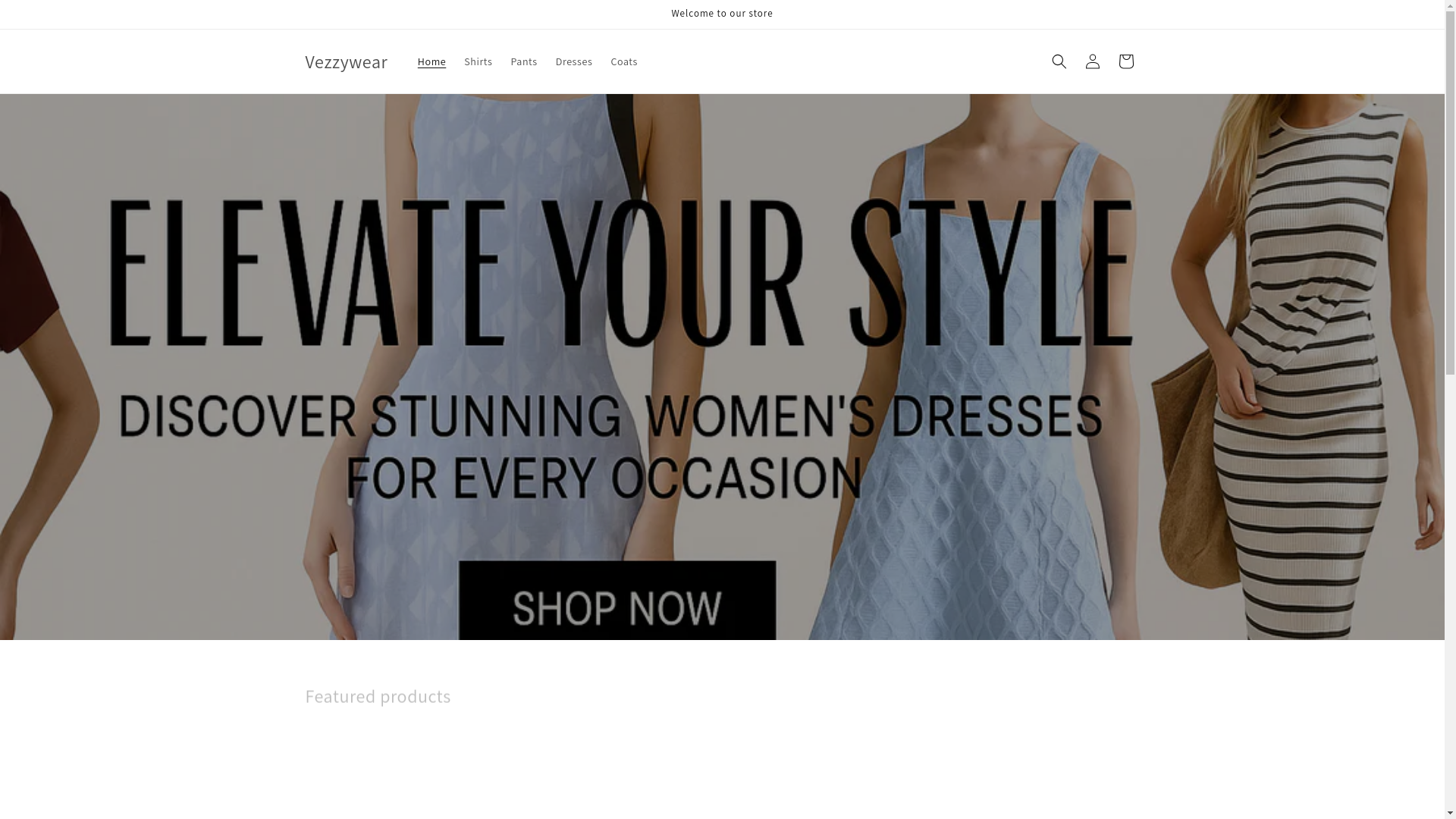 website screenshot of https://vezzywear.com/