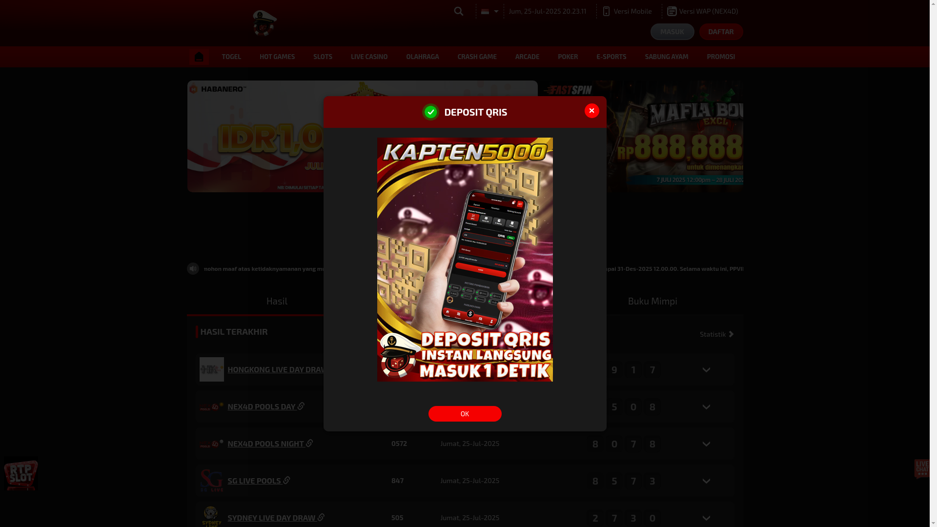 website screenshot of https://kapten5000siap.com/