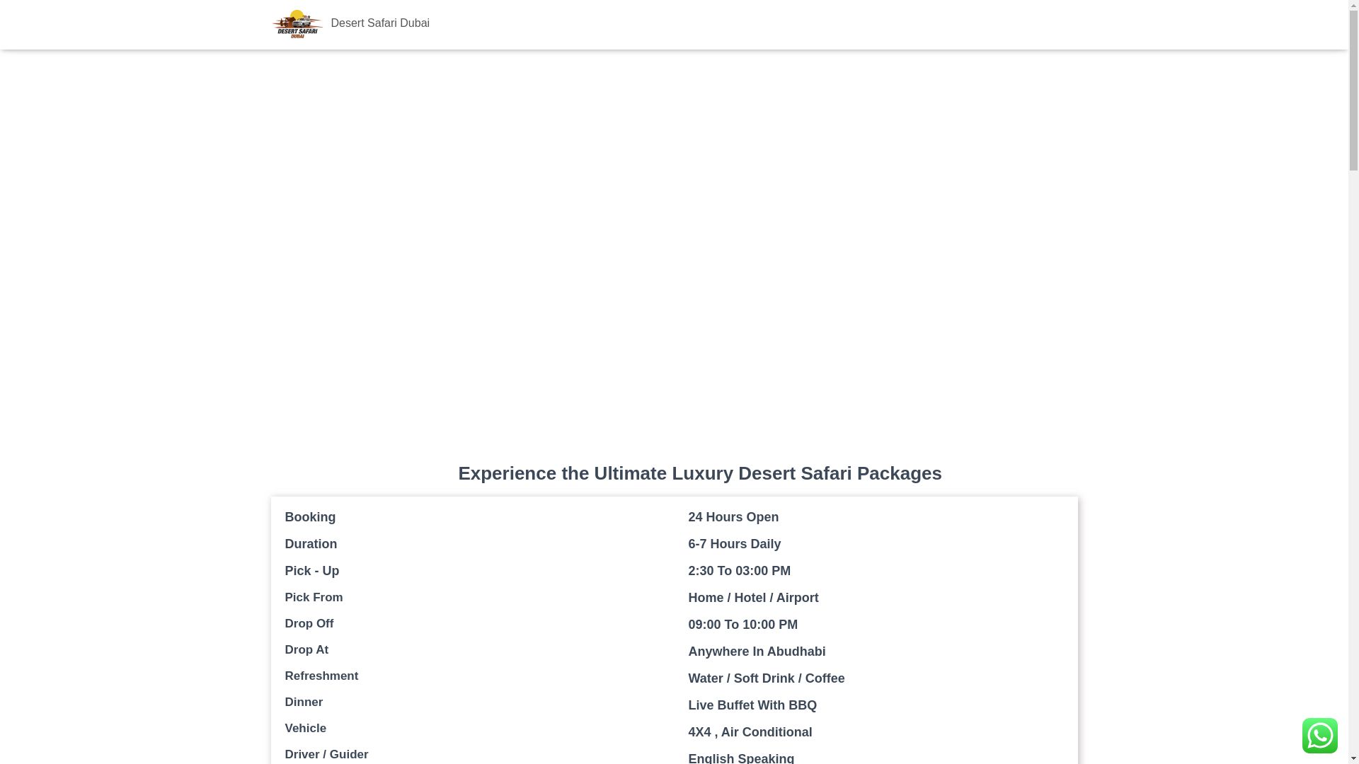 website screenshot of https://dubaisafariideals.com/