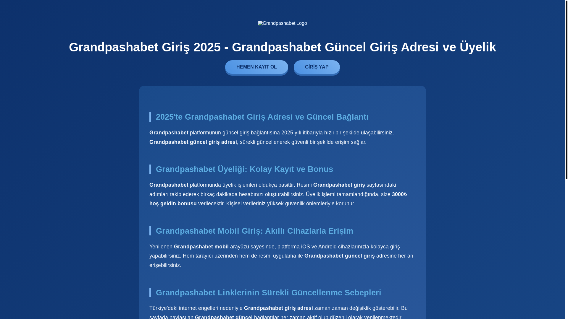 website screenshot of https://grandpashabetresminet.com/
