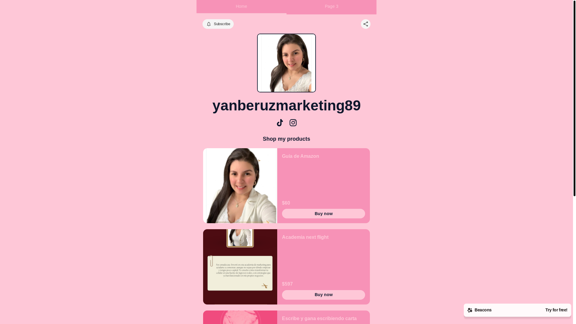 website screenshot of https://yanberuzmarketing89.com/