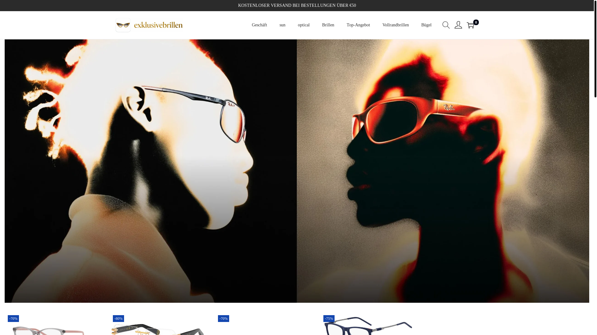 website screenshot of https://exklusivebrillen.com/