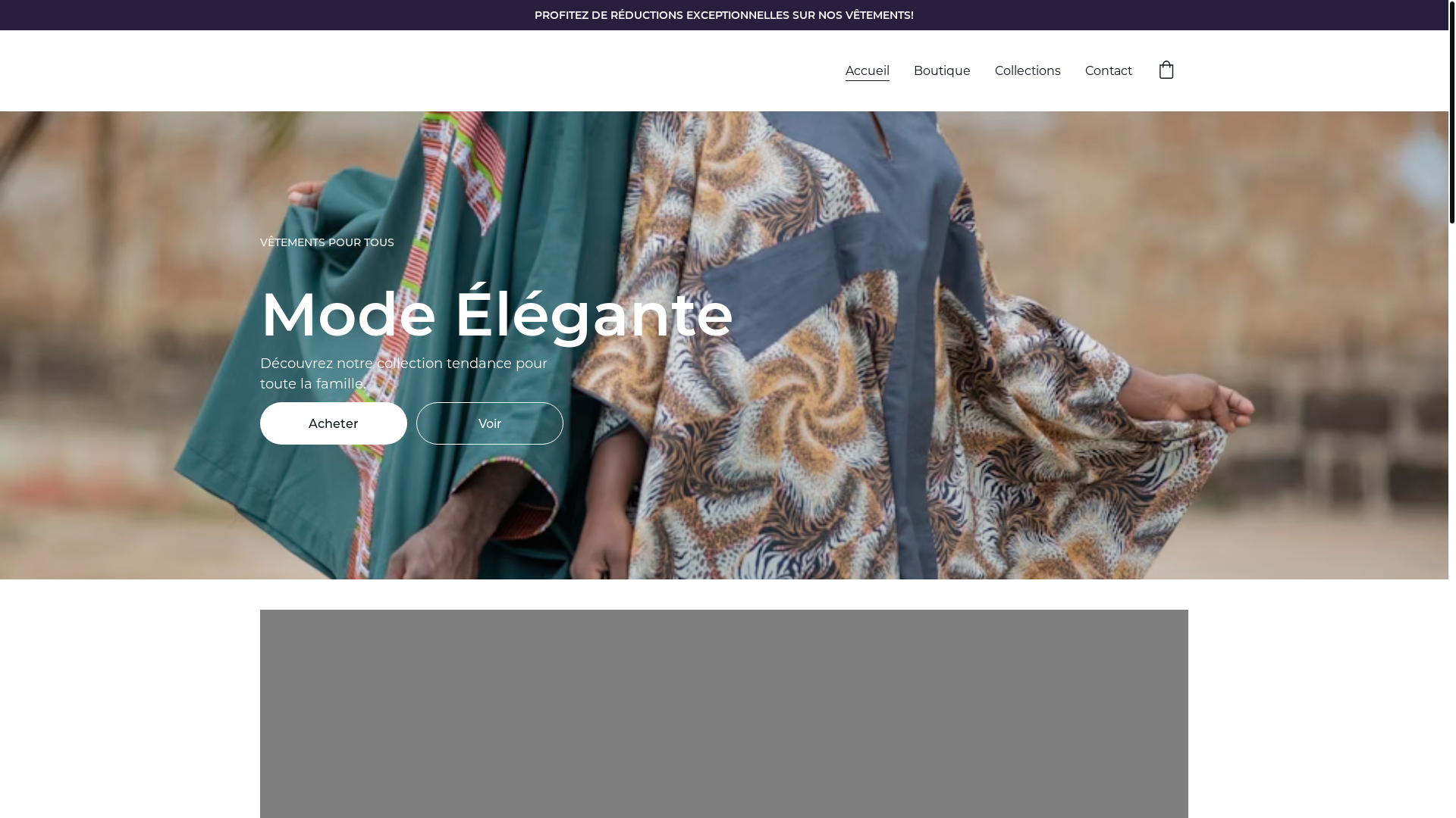 website screenshot of https://mgfashion.fr/