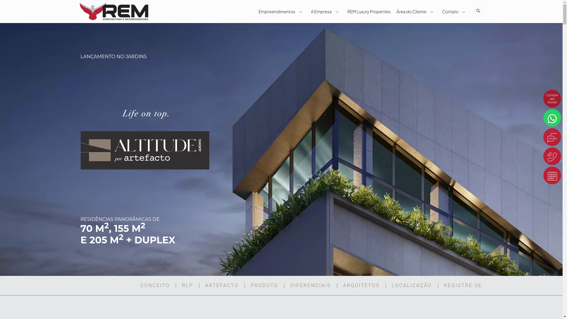 website screenshot of https://altituderem.com.br/