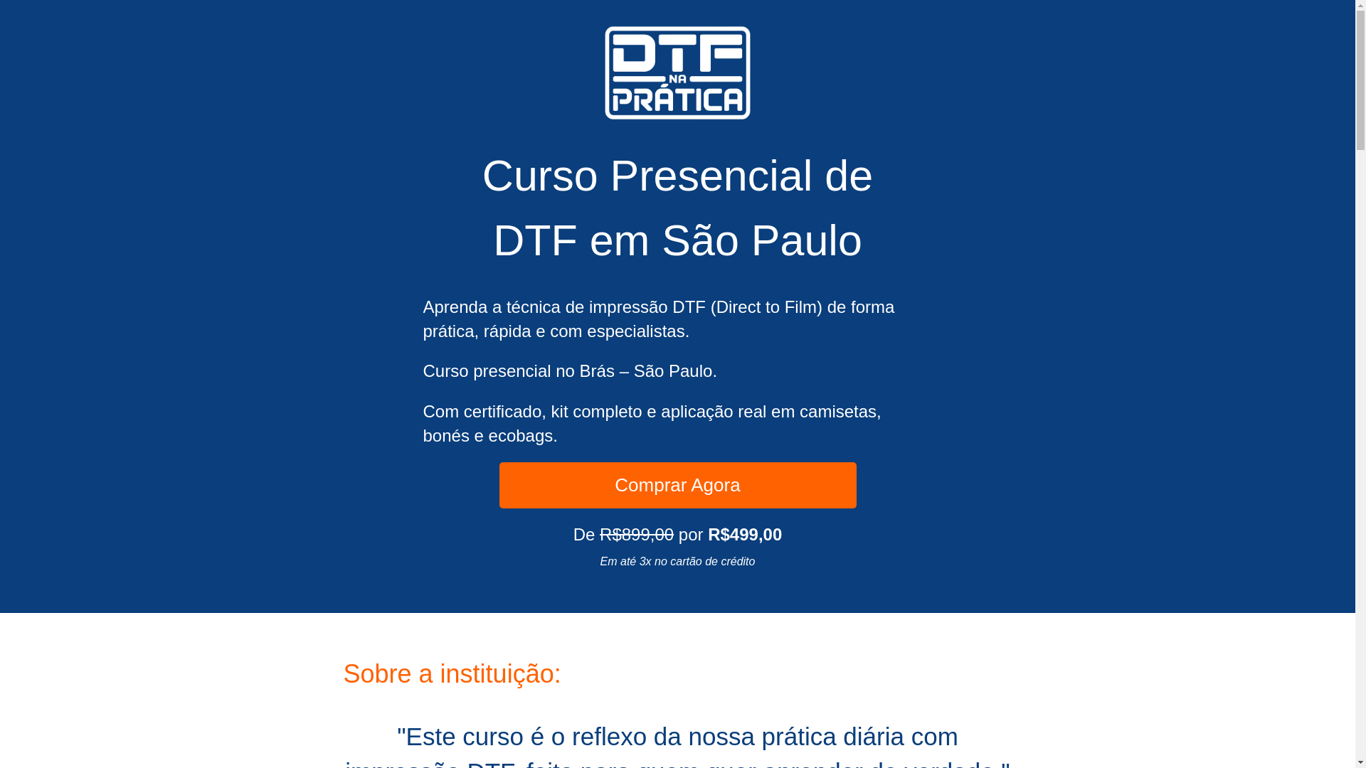 website screenshot of https://dtfnapratica.com.br/