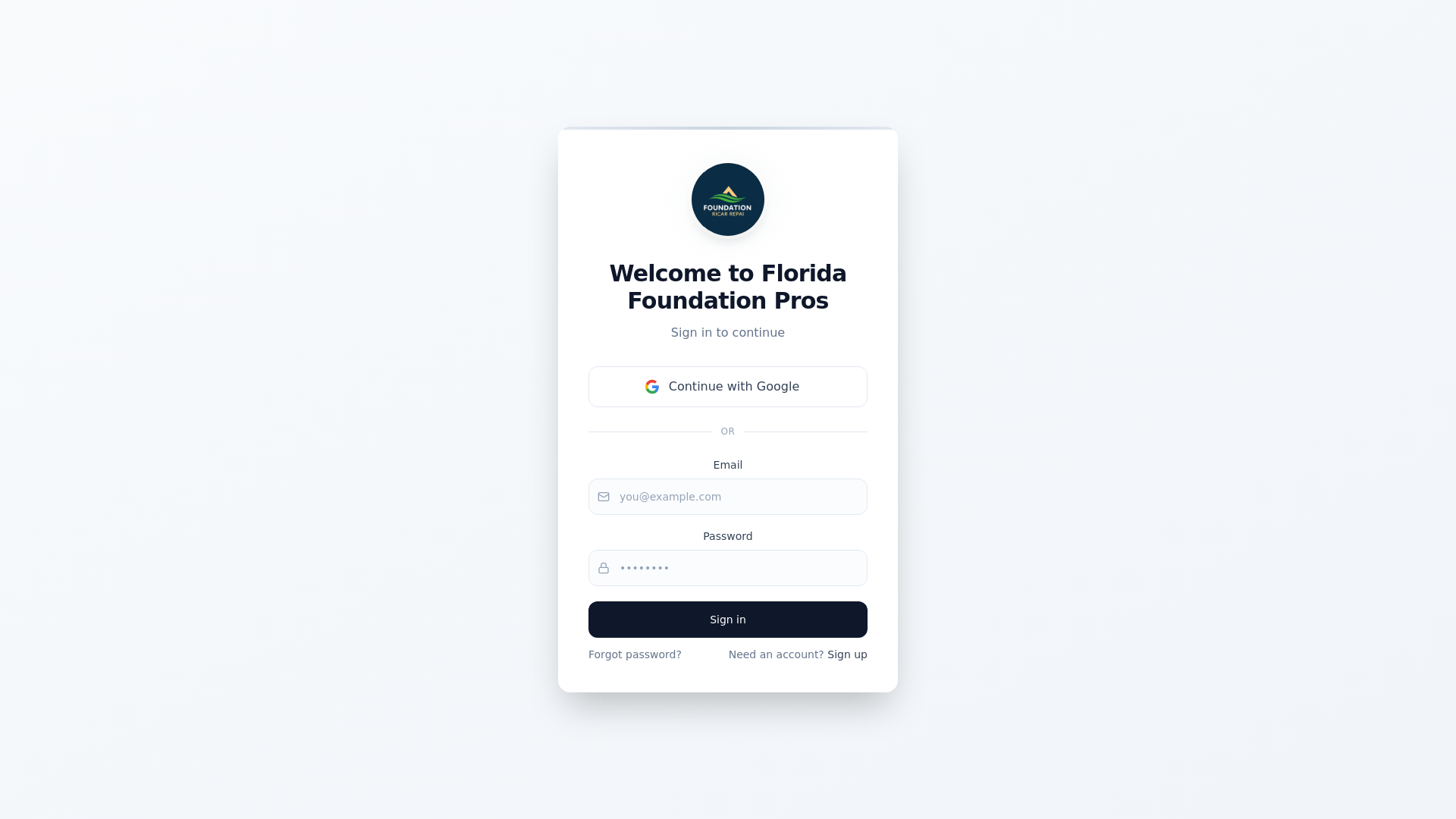 website screenshot of https://floridagroundforce.com/